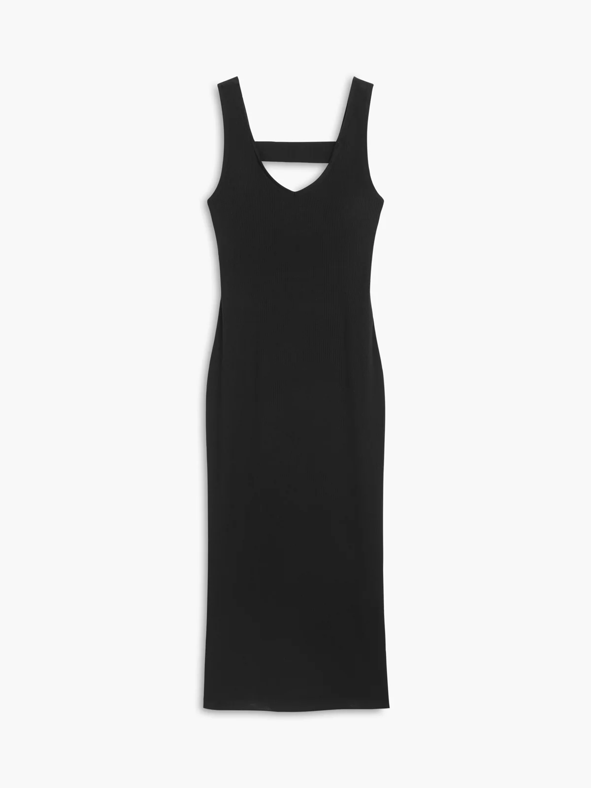 Back Cutout Knit Midi Dress - Takermore