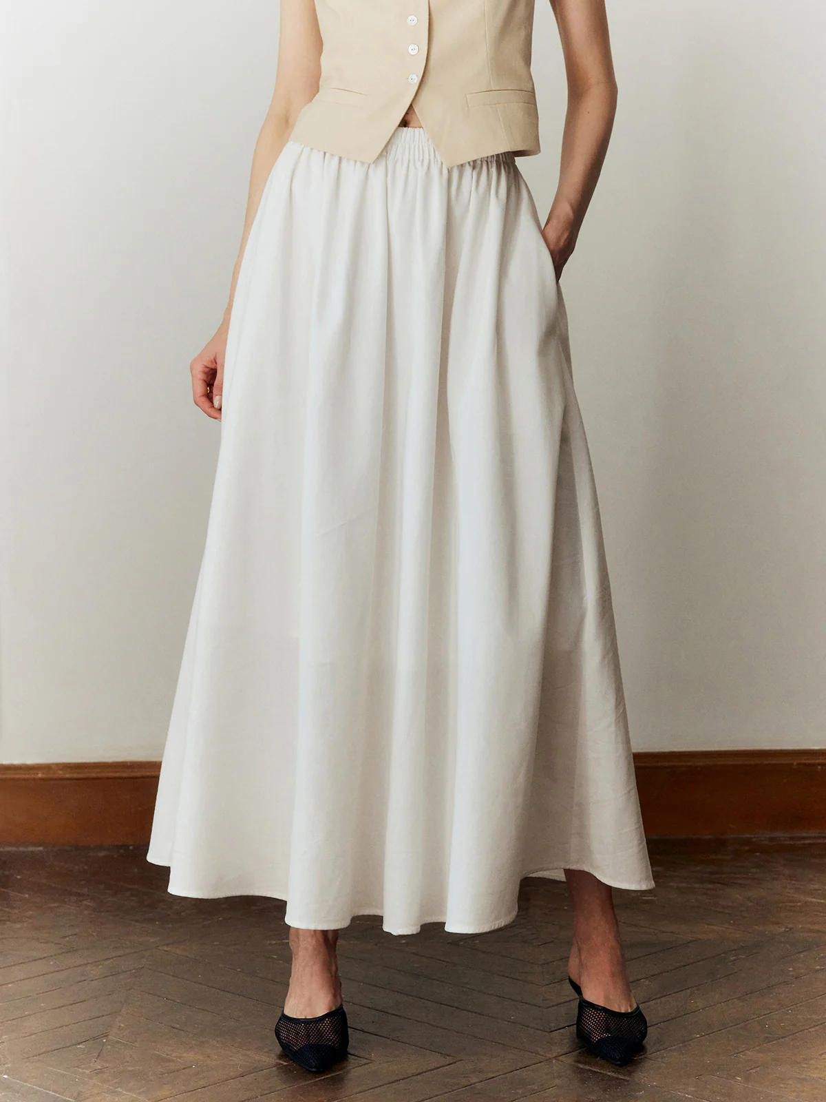 Cotton & Linen Maxi Skirt - Takermore