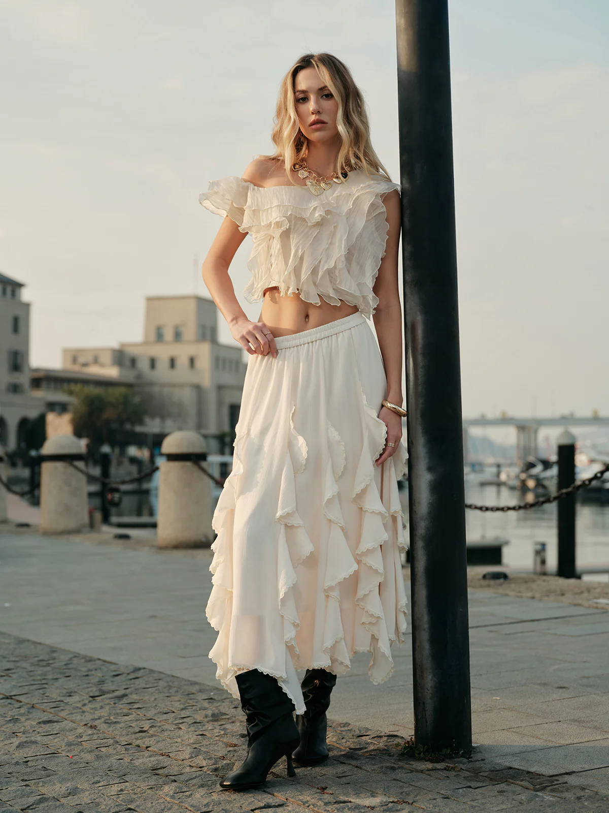 Flowy Ruffled Skirt - Takermore