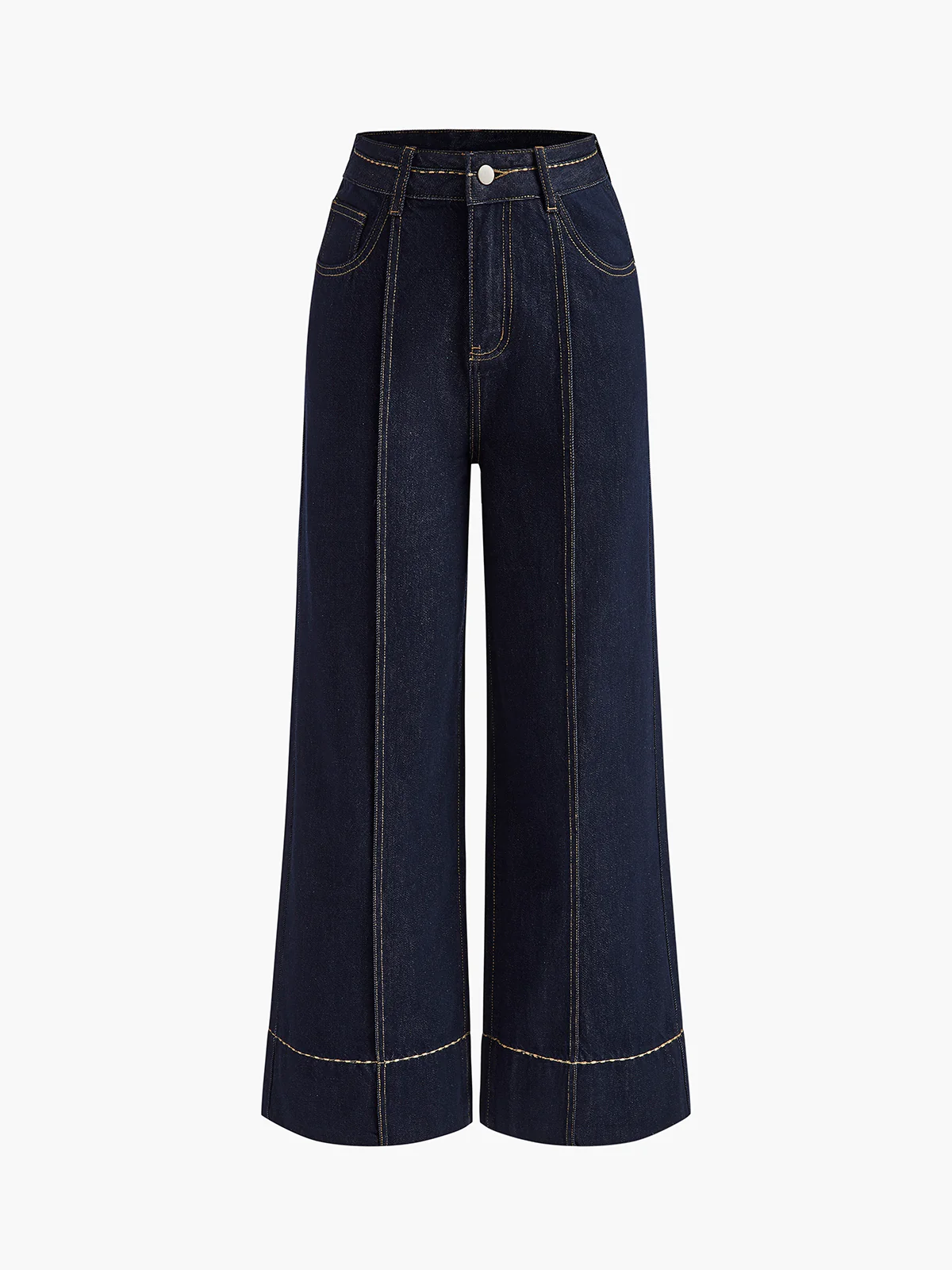 Wide Leg Denim Jeans - Takermore