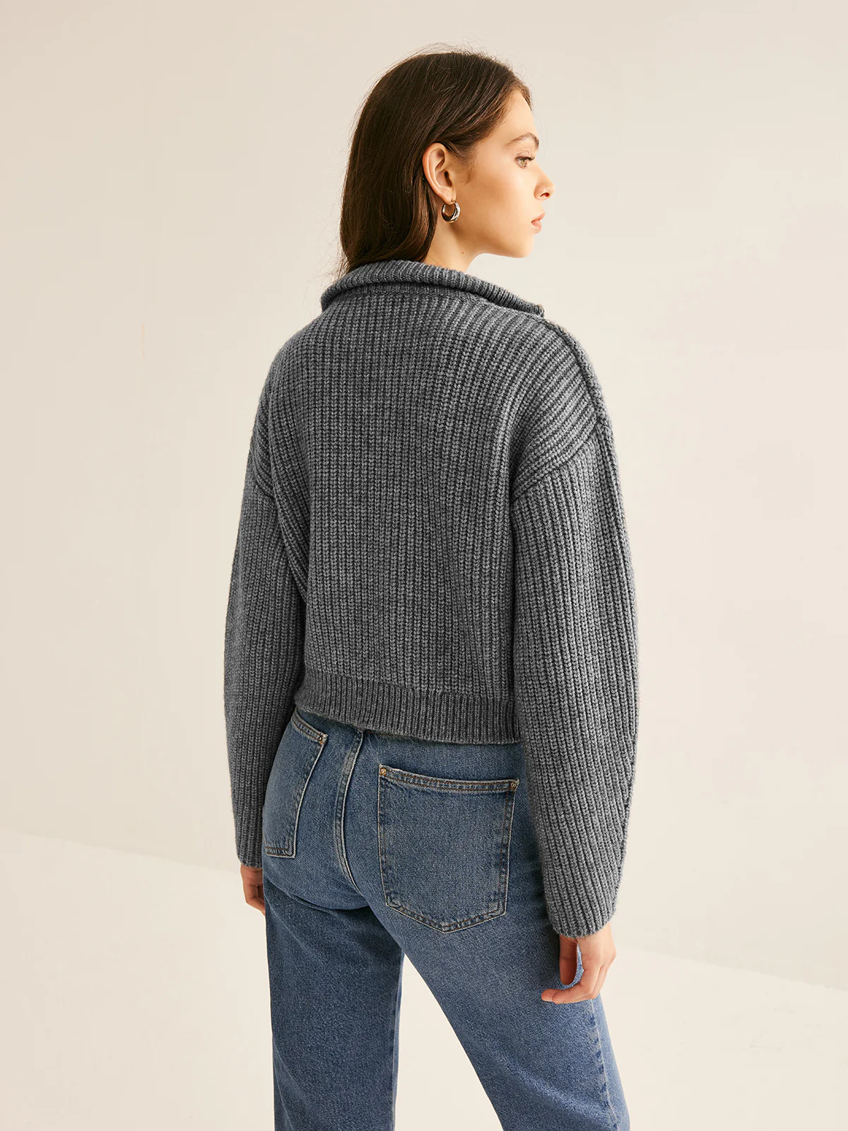 Plain Double Zip Cardigan - Takermore