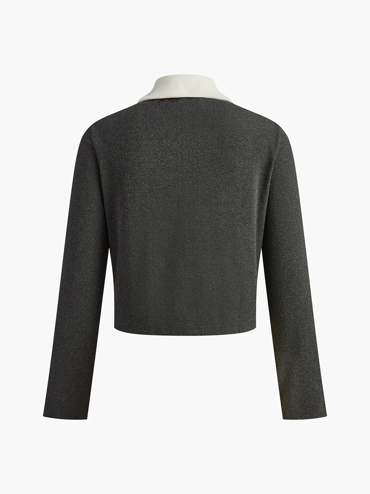 Contrast Collar Breasted Petite Jacket - Takermore