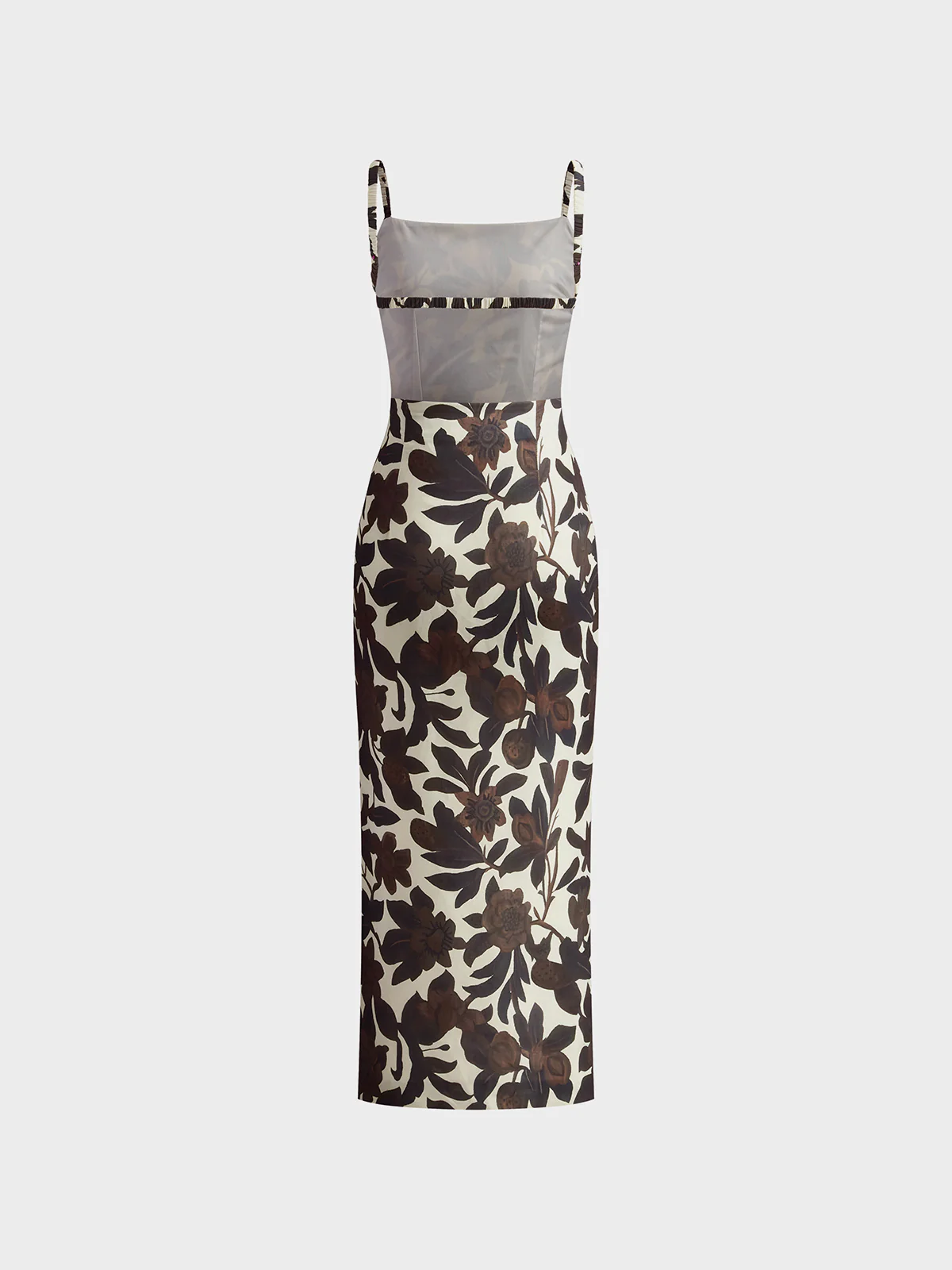 Backless Print Split Zipper Dress - Takermore