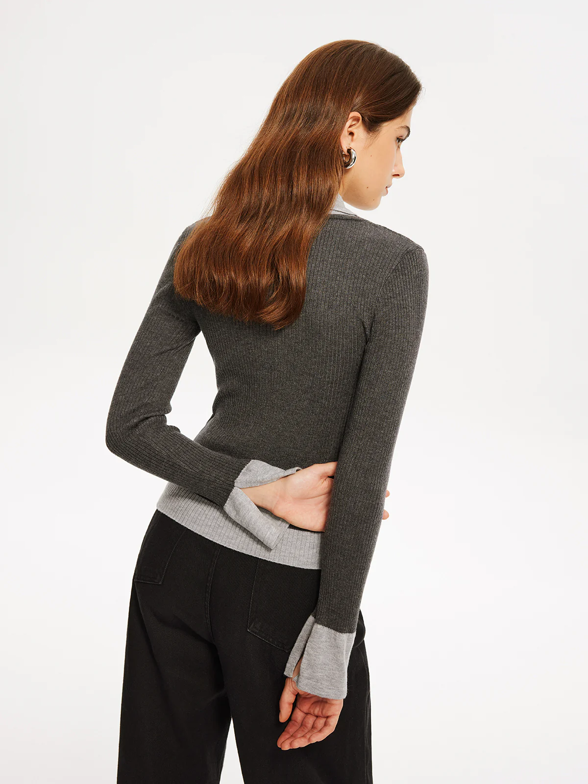 2 in 1 Color Block Knit Top - Takermore