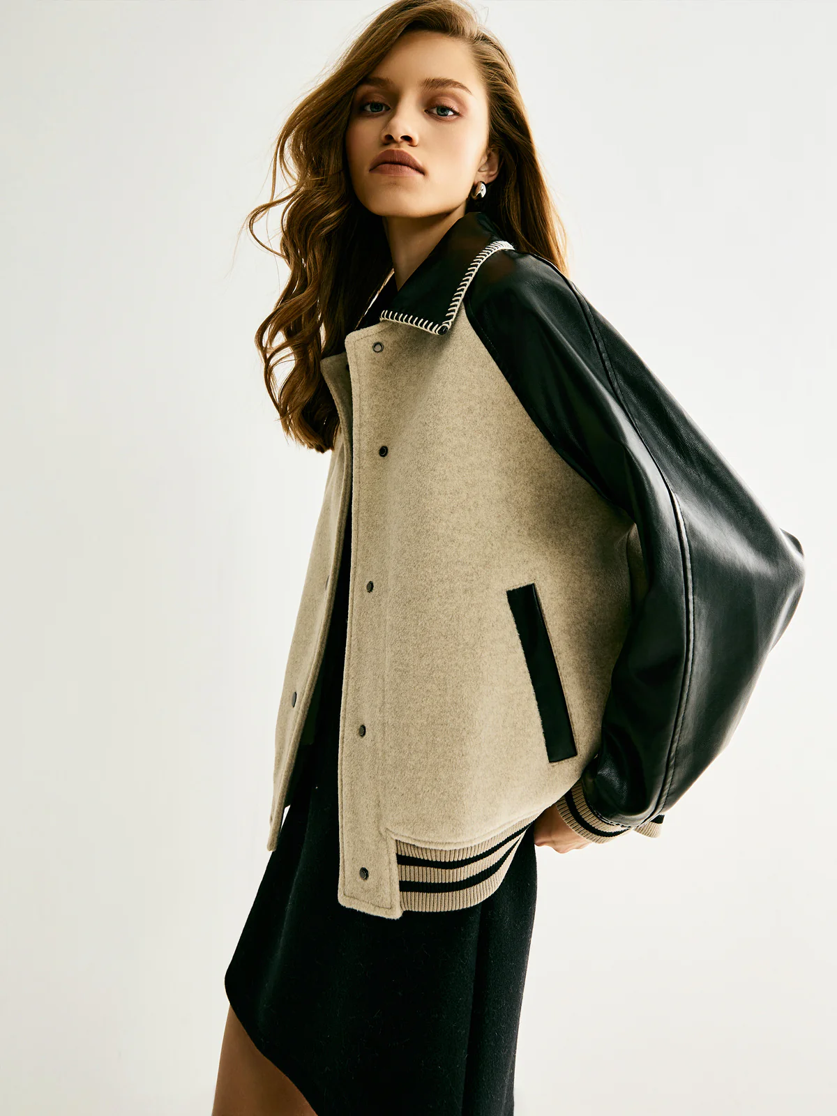 Athleisure Wool-Blend Panel Jacket - Takermore