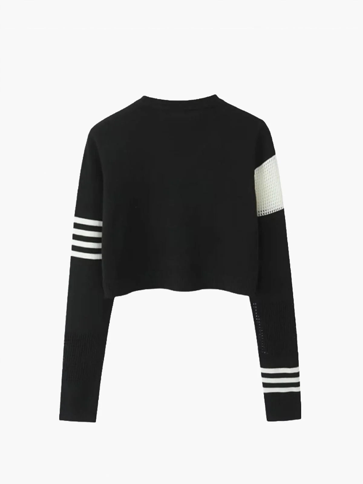 Geometric Color Block Breasted Knit Top - Takermore