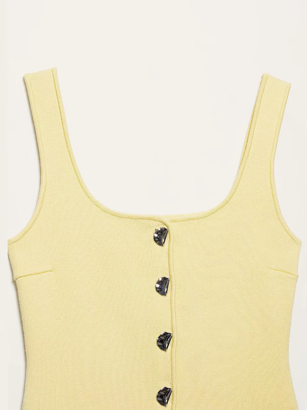 Curved Hem Ribbed Knit Vest - Takermore