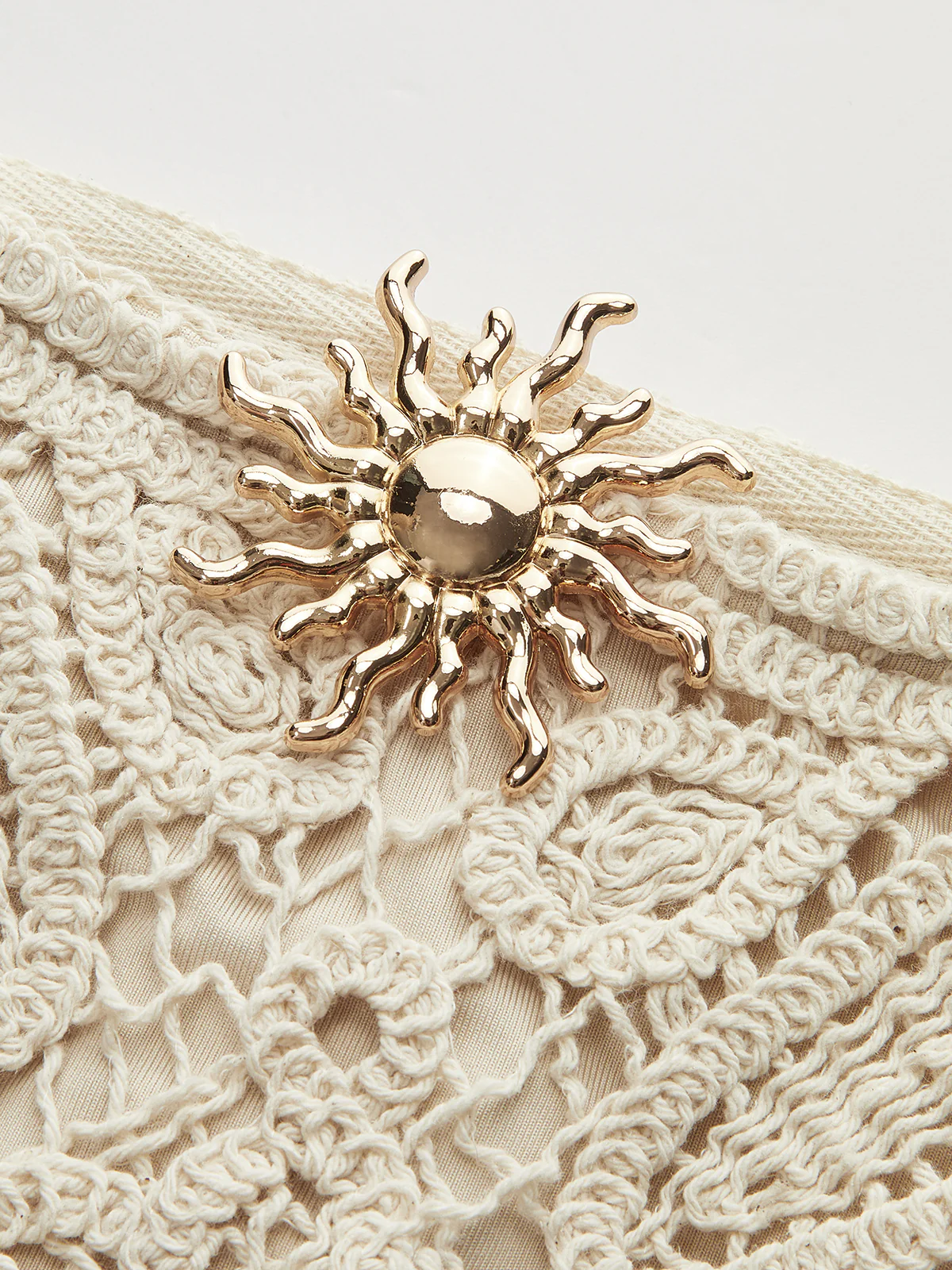 Cotton Crochet Lace Semi-Sheer Skirt - Takermore