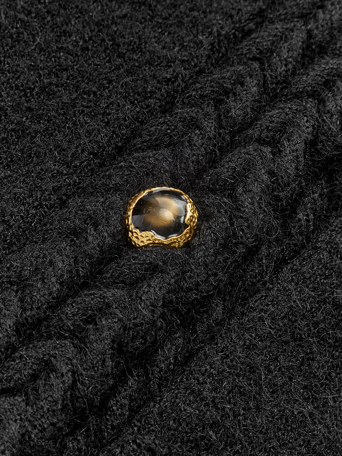 Cable Knit-Trim Breasted Cardigan - Takermore