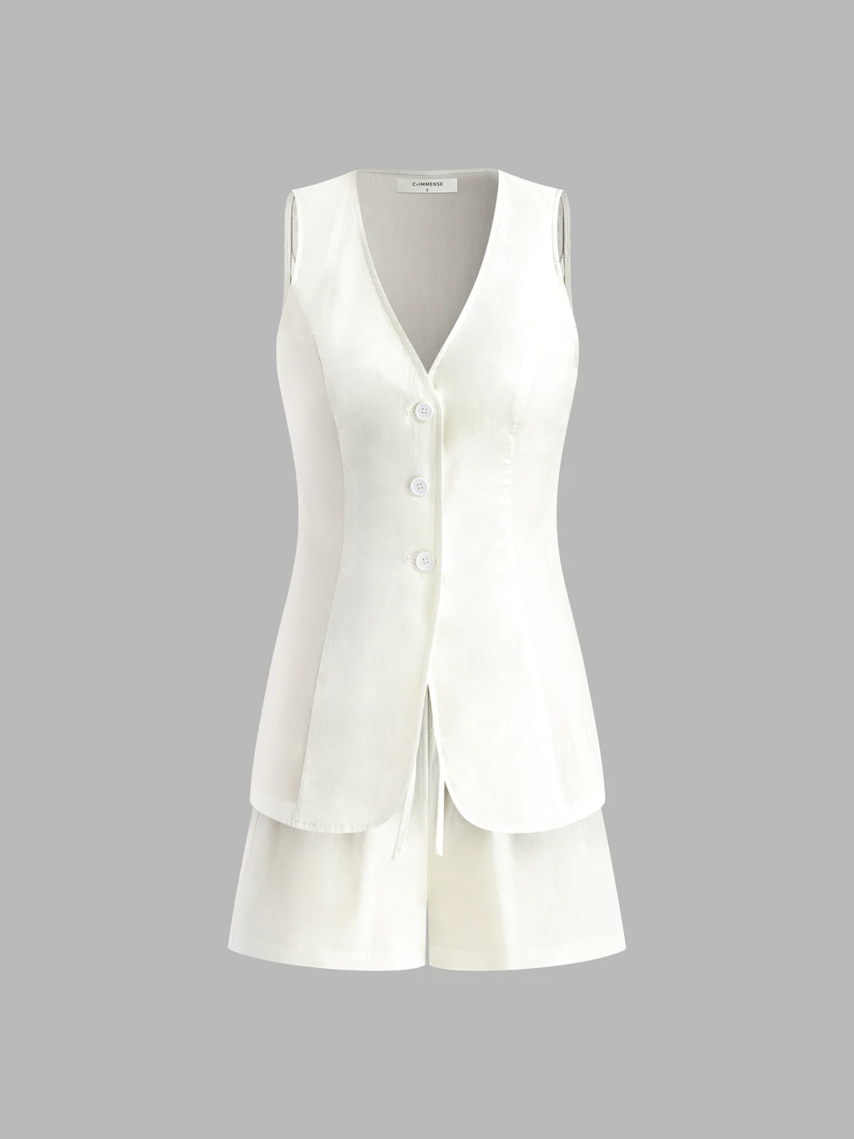 Drawstring Split Casual Shorts Set - Takermore