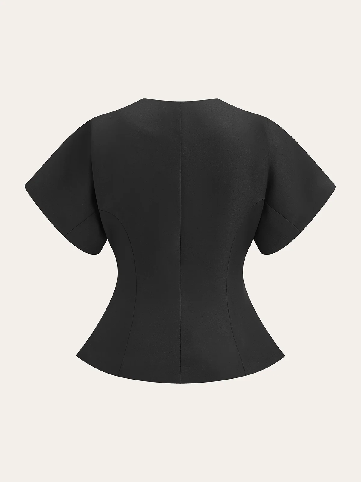 V-Neck Peplum Top - Takermore