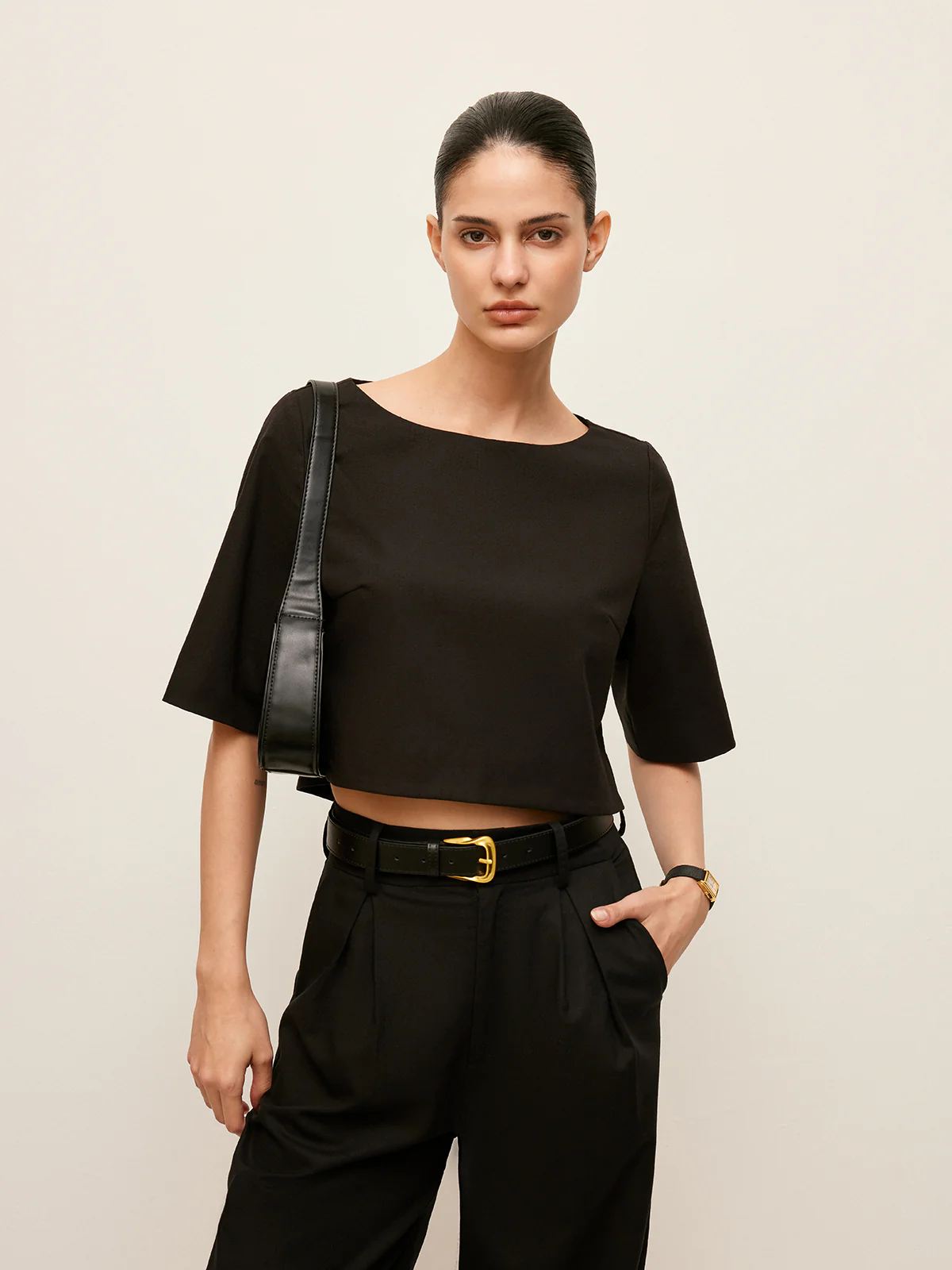 Cotton & Linen Crop Top With Pants Set - Takermore