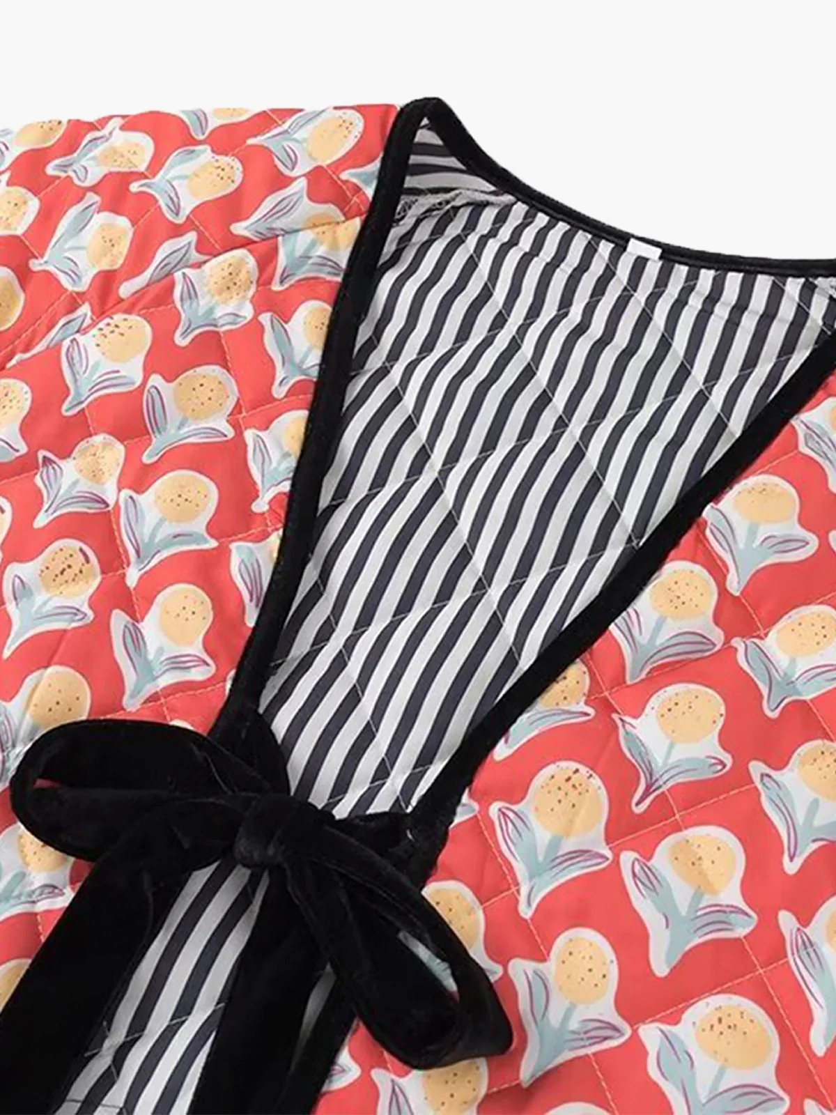 Contrast Piping Lace Up Jacket - Takermore