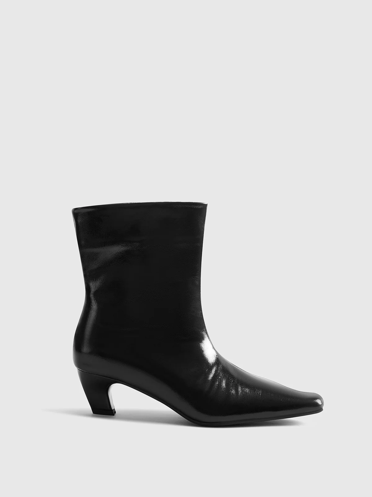 Square Toe Kitten Ankle Boots - Takermore