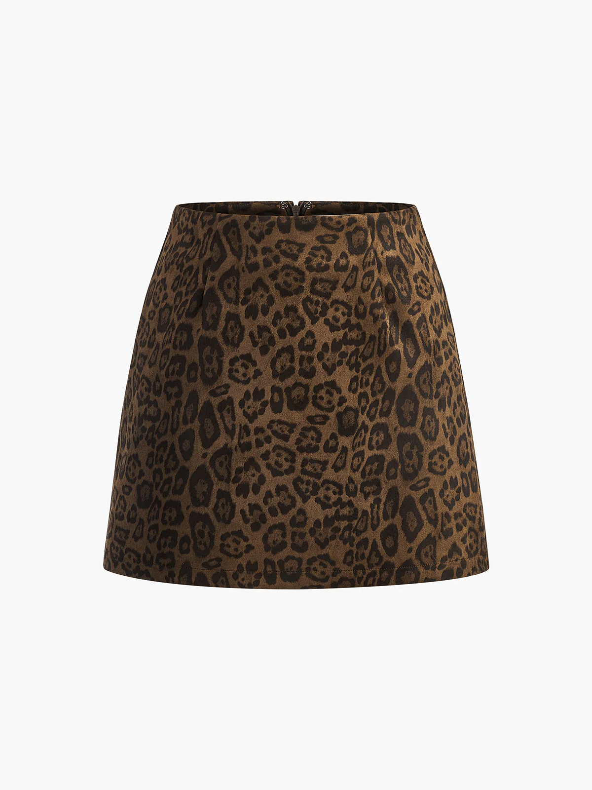 Leopard Printed Suede Skirt - Takermore
