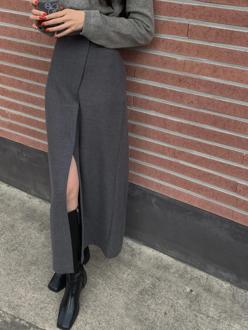 She's Effortless Slit Maxi Skirt - Takermore