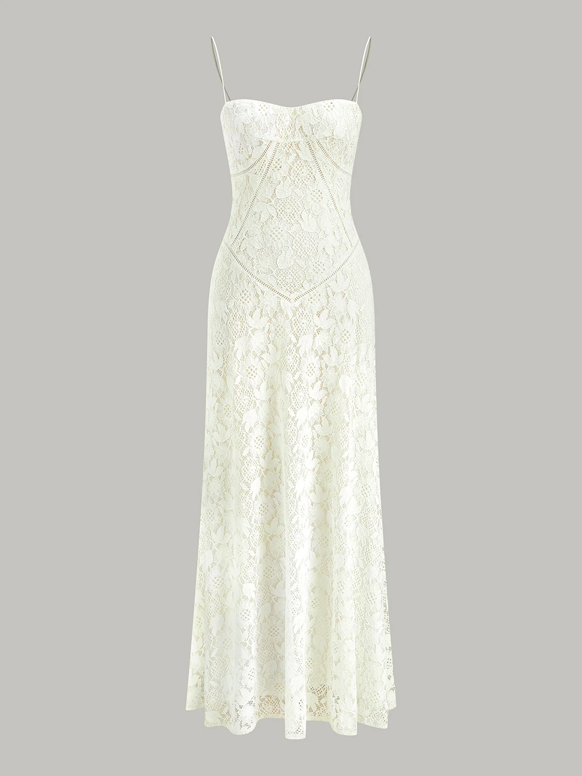 Lace Spaghetti Strap Dress - Takermore