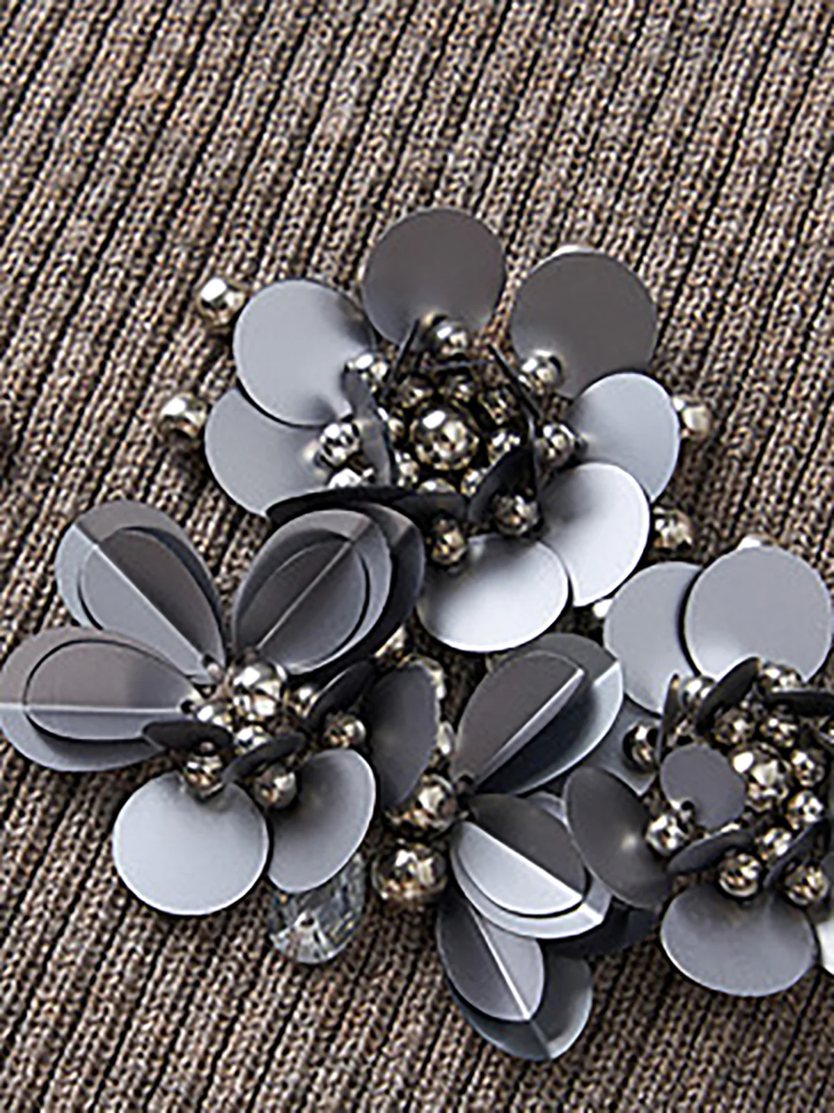 Wool-Blend Asymmetrical Sequins Knit Top - Takermore