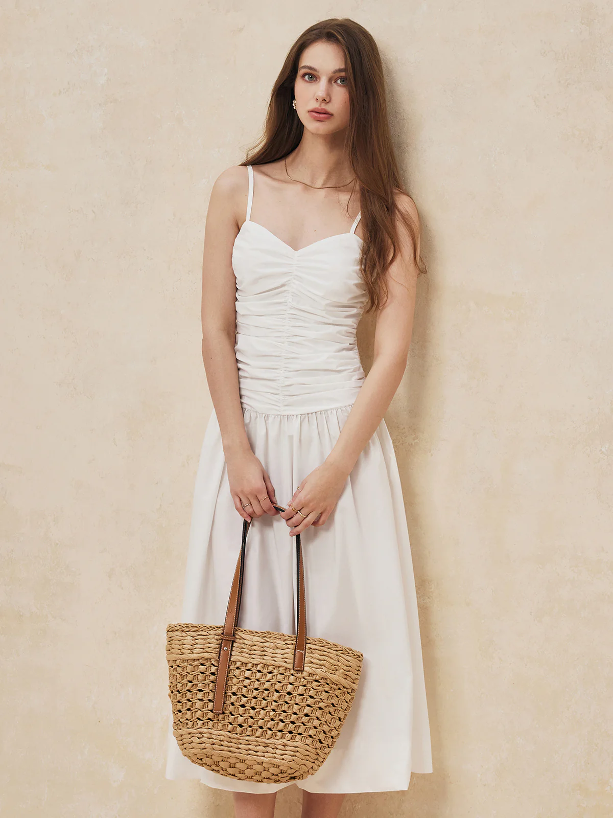 Serendipity Ruched Cami Long Dress - Takermore