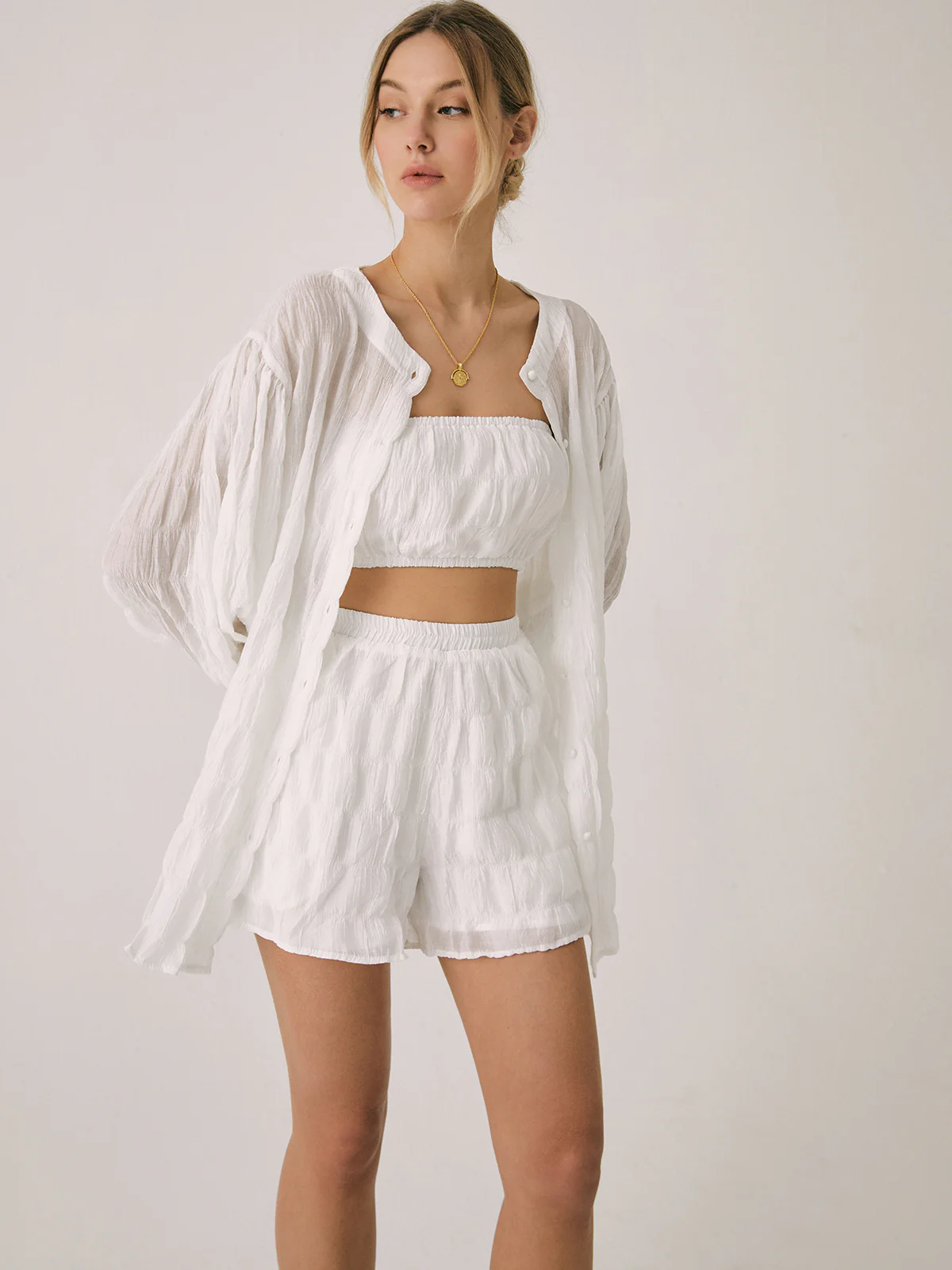 Breathable Three Piece Shorts Set - Takermore