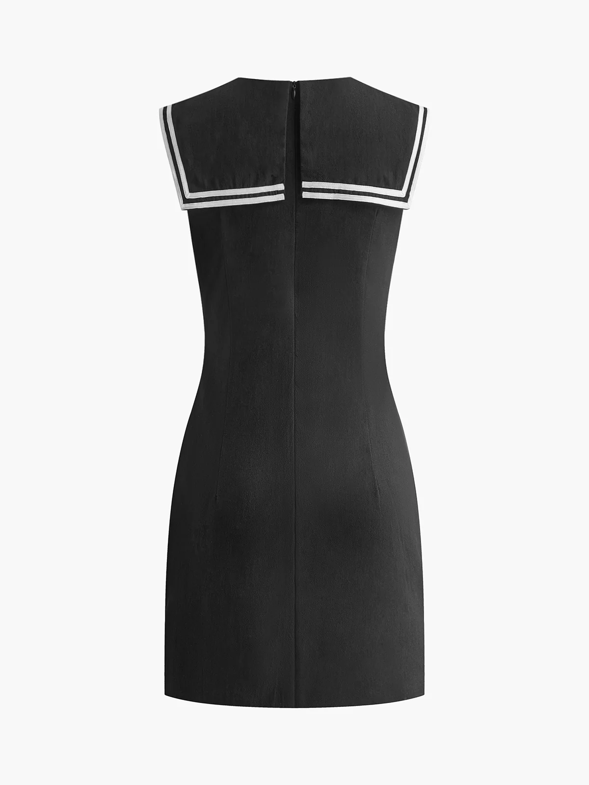 Cotton & Linen Contrast Trim Short Dress - Takermore