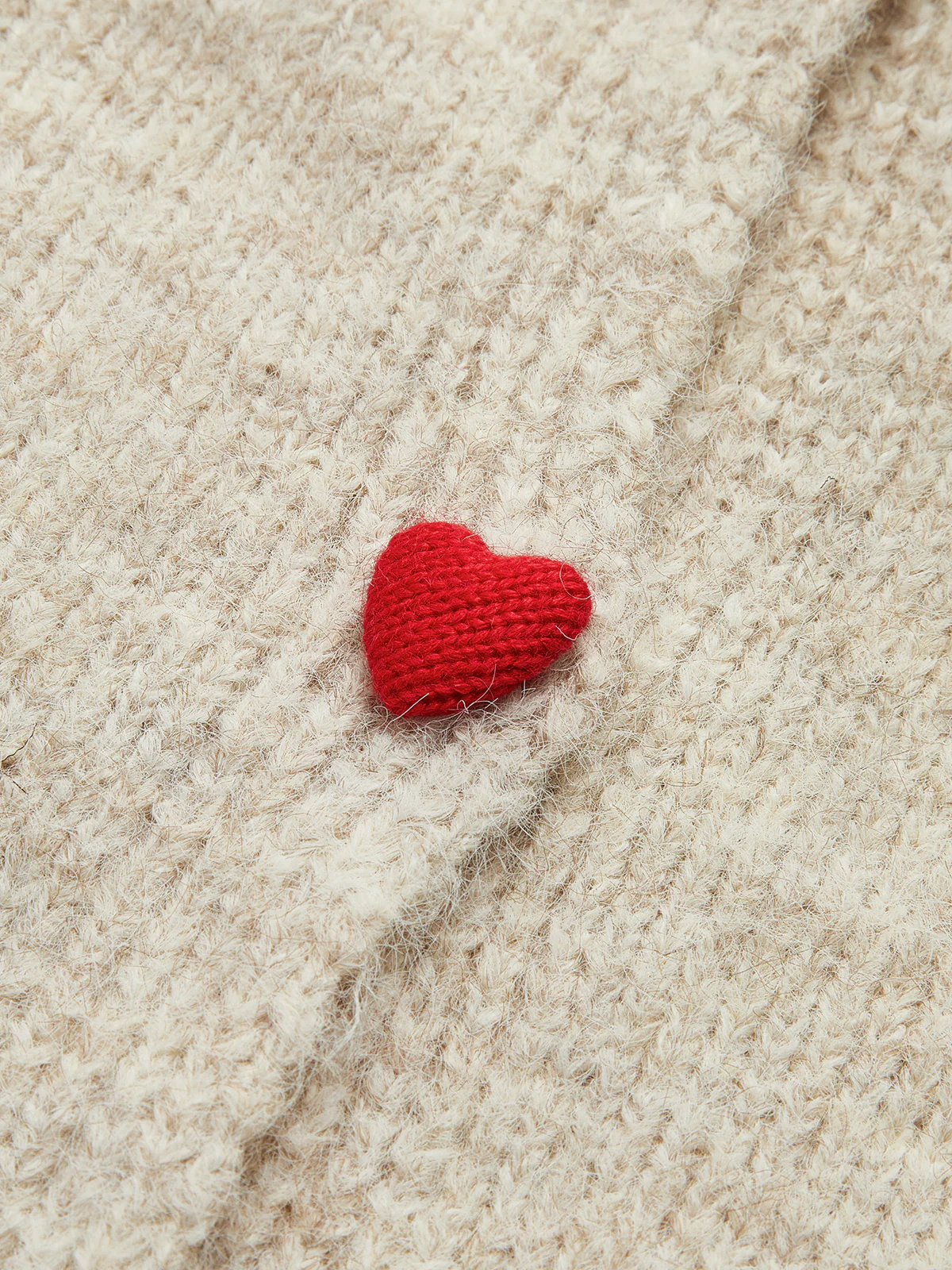 Elegant Heart-Button Cardigan - Takermore
