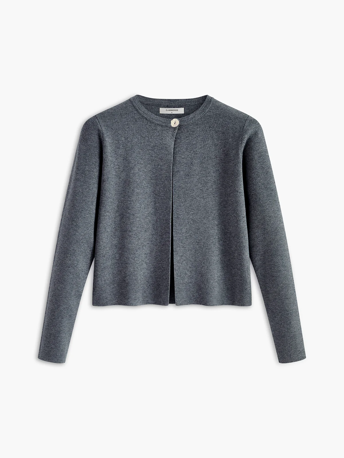 Crew Neck Button Knit Cardigan - Takermore