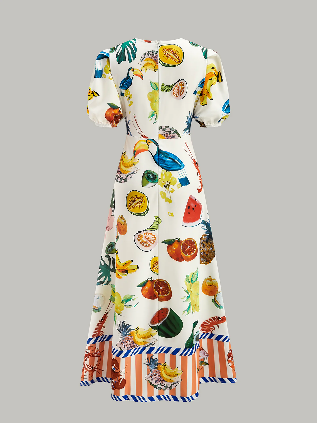 Boho Print Puff Sleeve Dress - Takermore