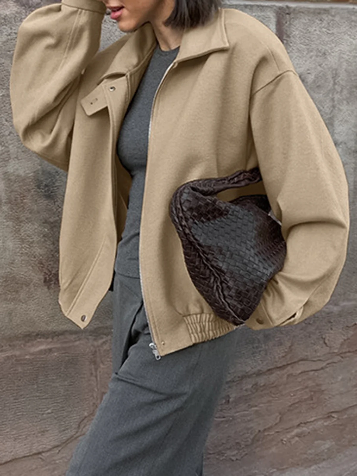 Leisure Plain Zip Polo Jacket - Takermore