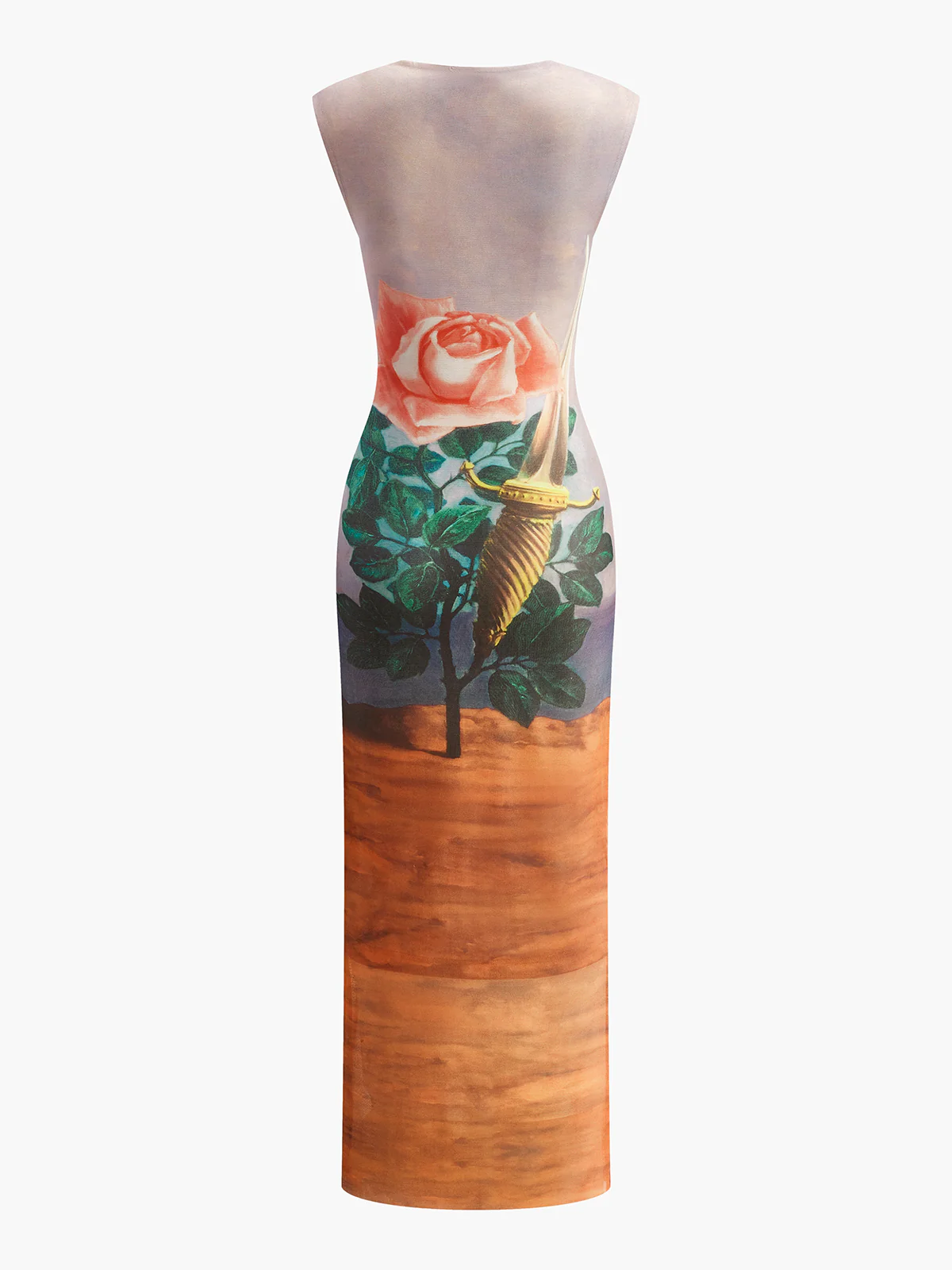 Floral Print Mesh Dress - Takermore