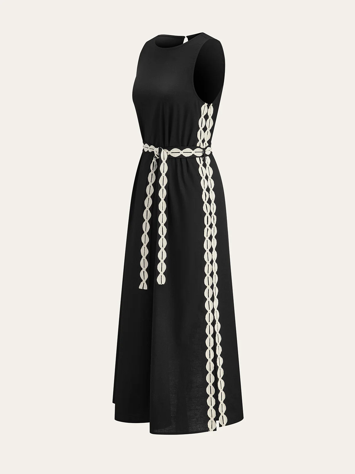 Contrast Trim Maxi Dress - Takermore