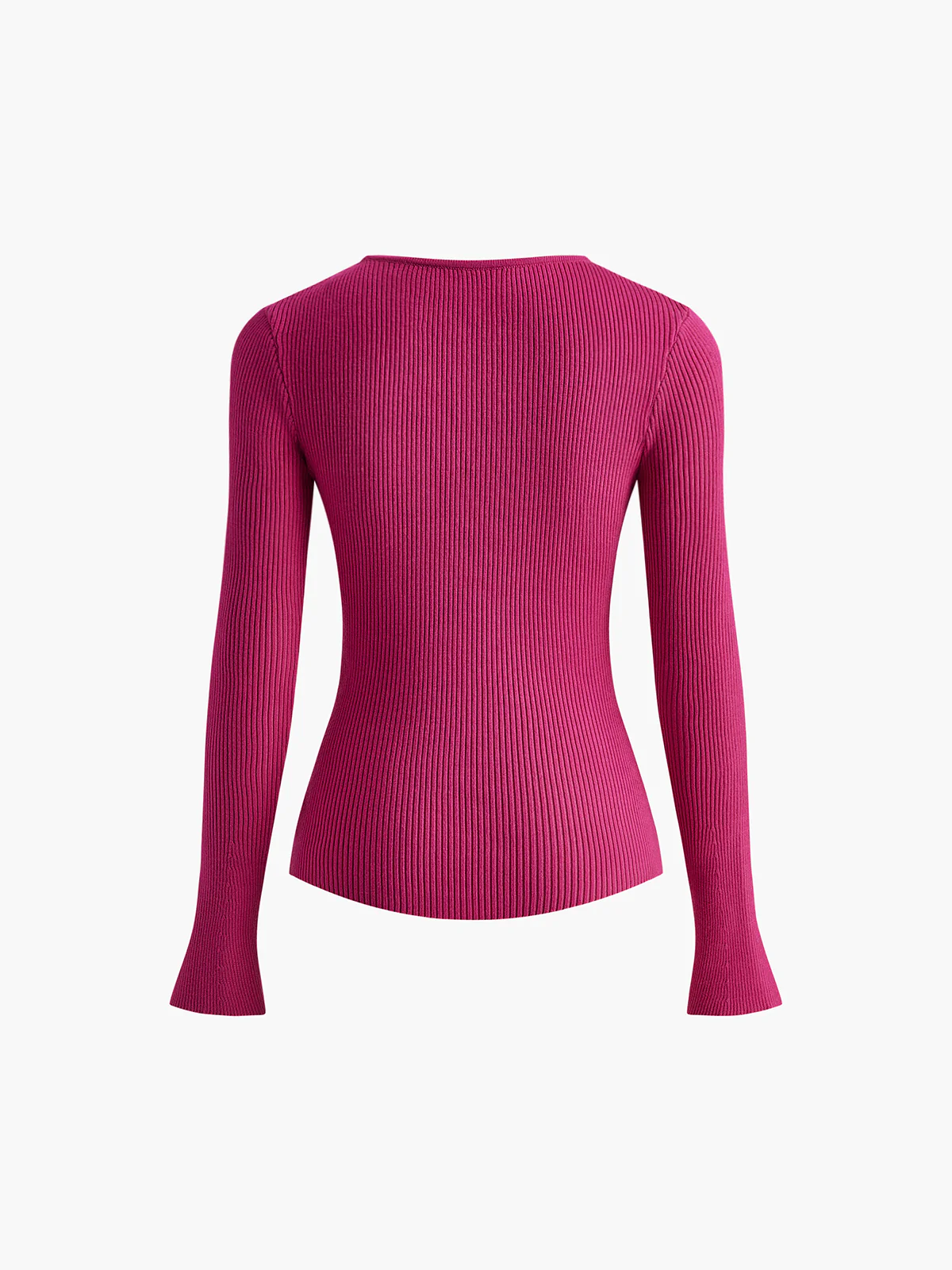 Heart-Shape Cutout Slim Knit Top - Takermore