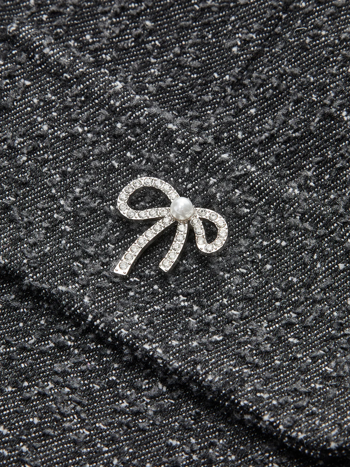 Metal Bow Denim Mini Skirt - Takermore