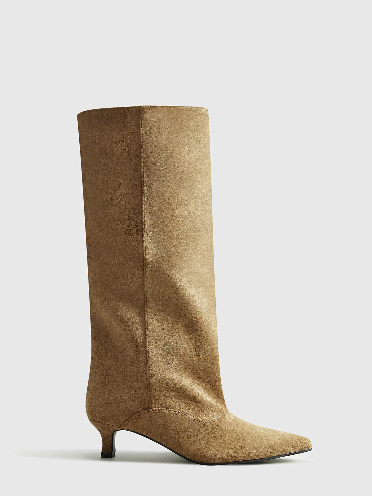 Kitten Suede Knee-High Boots - Takermore