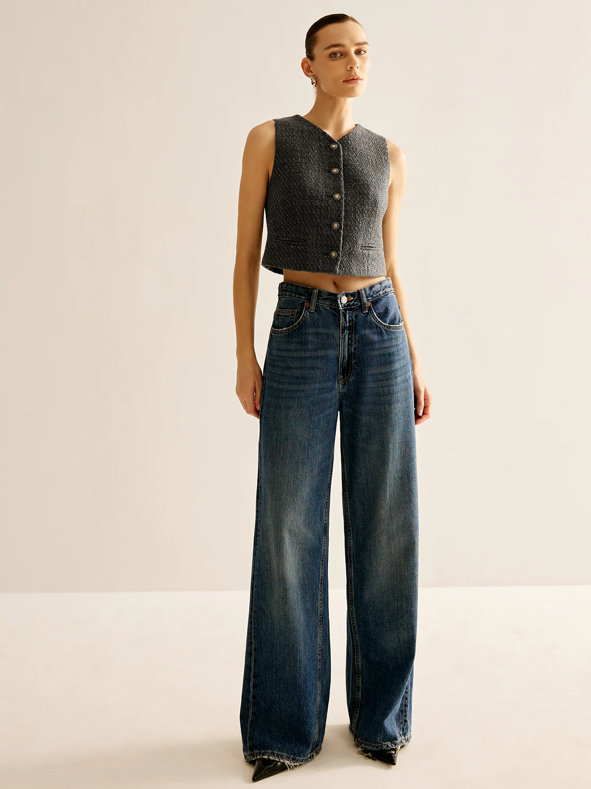 Vintage Tweed Breasted Vest - Takermore