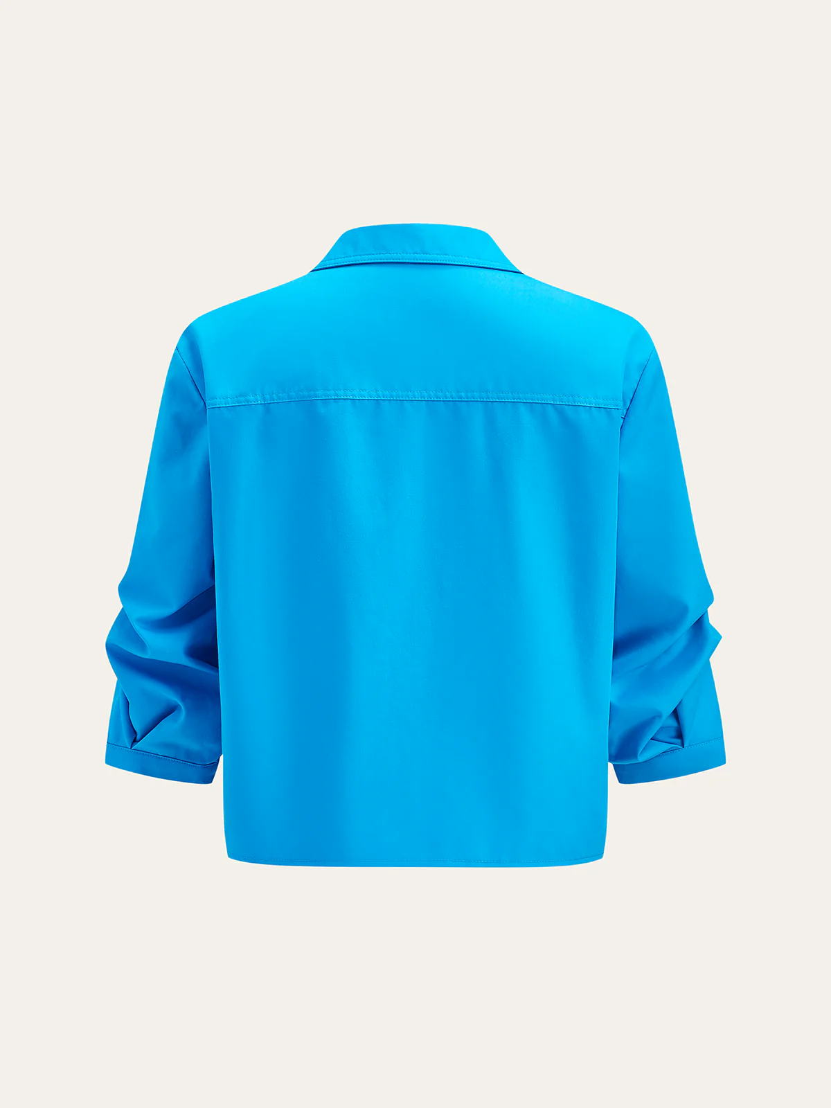 Pocketed Button-Up Blouse with Front Knot - Takermore