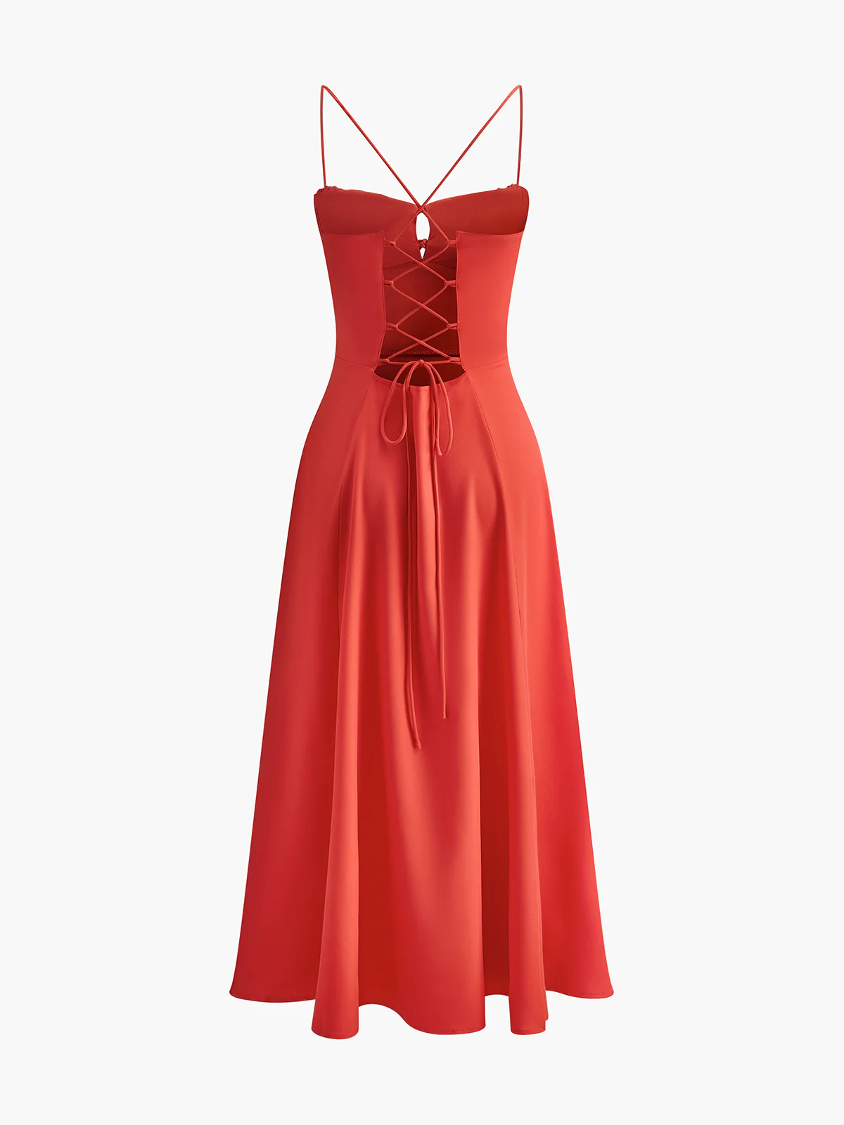 Tie-Back Lace-Up Dress - Takermore