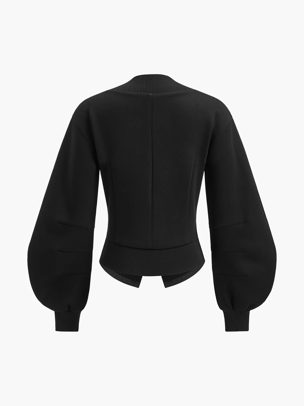 2 in 1 Lantern Sleeve Tweed Jacket - Takermore