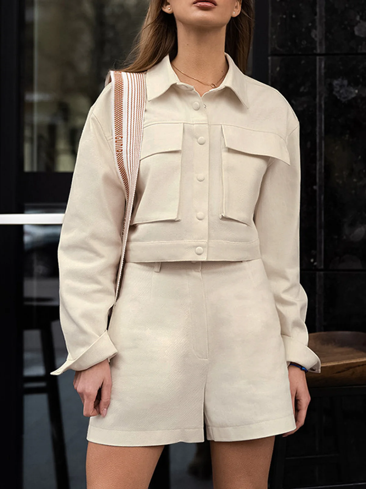 Pocket Button Shorts Set - Takermore