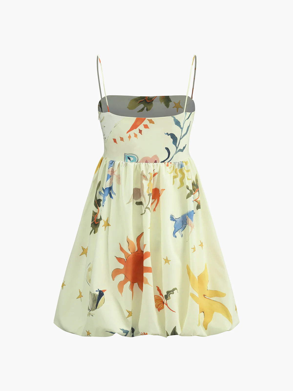 Vintage Print Balloon Dress - Takermore