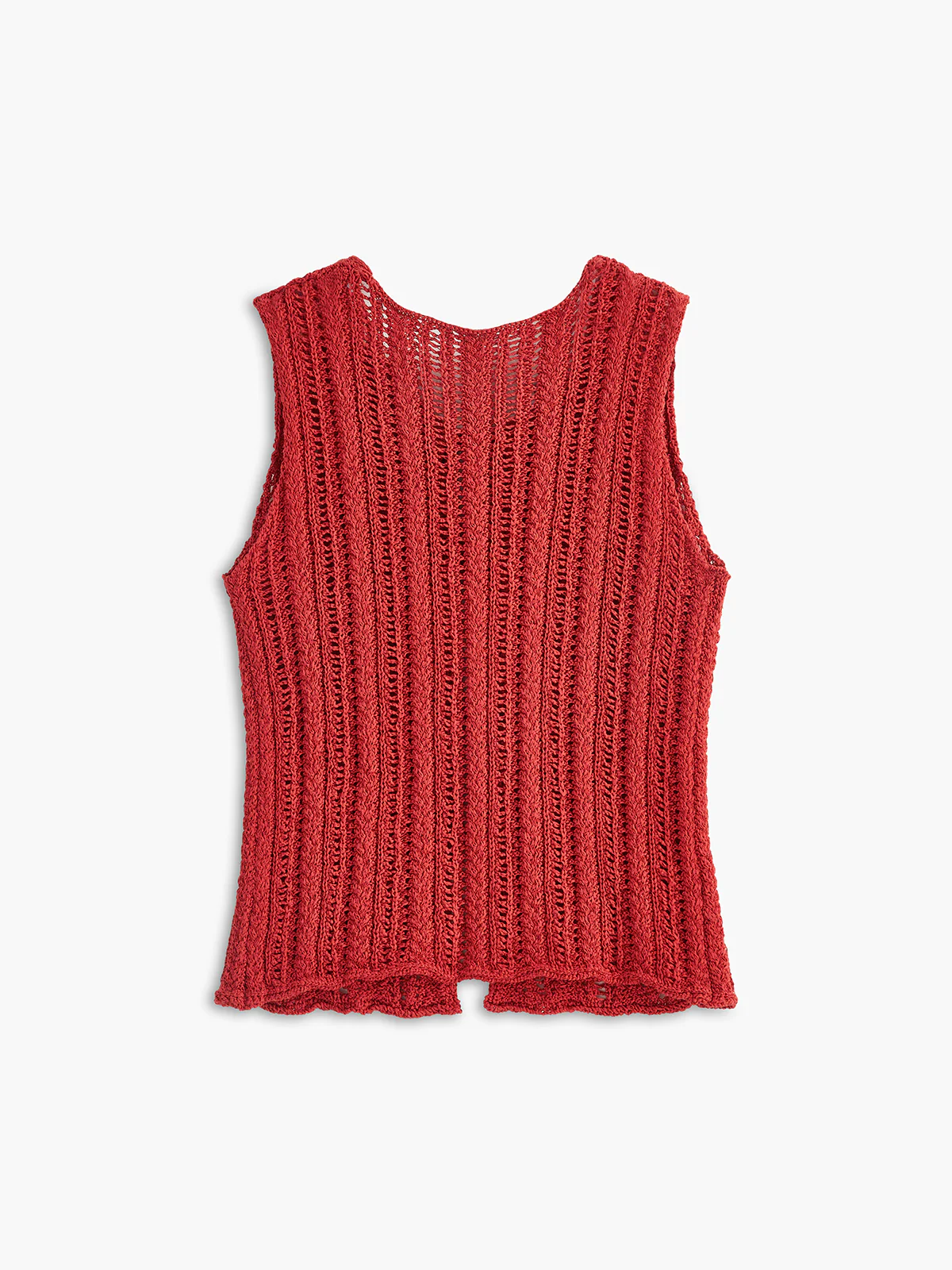 Knit Tie-Front Sleeveless Vest - Takermore