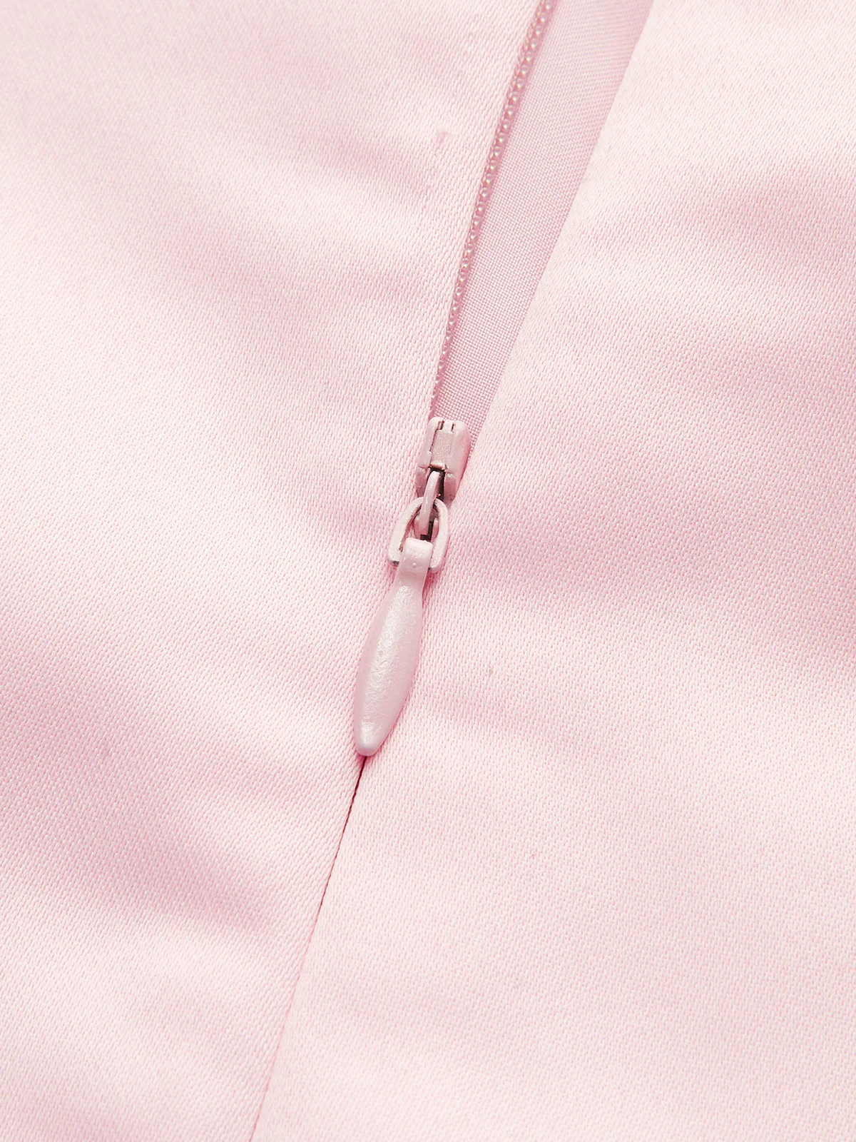 Satin Asymmetrical Embellished Strapless Dress - Takermore