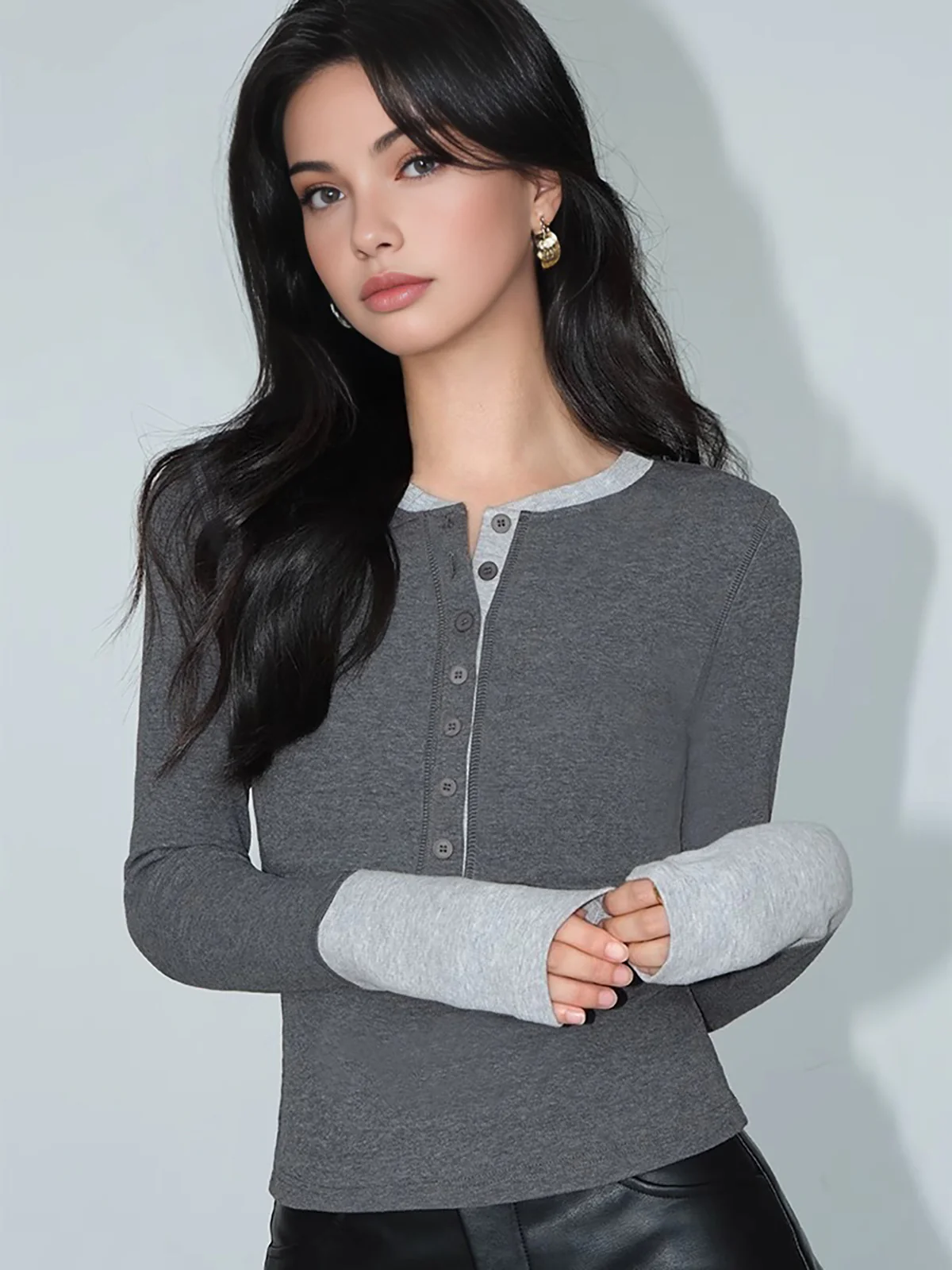 2 in 1 Color Block Jersey Top - Takermore