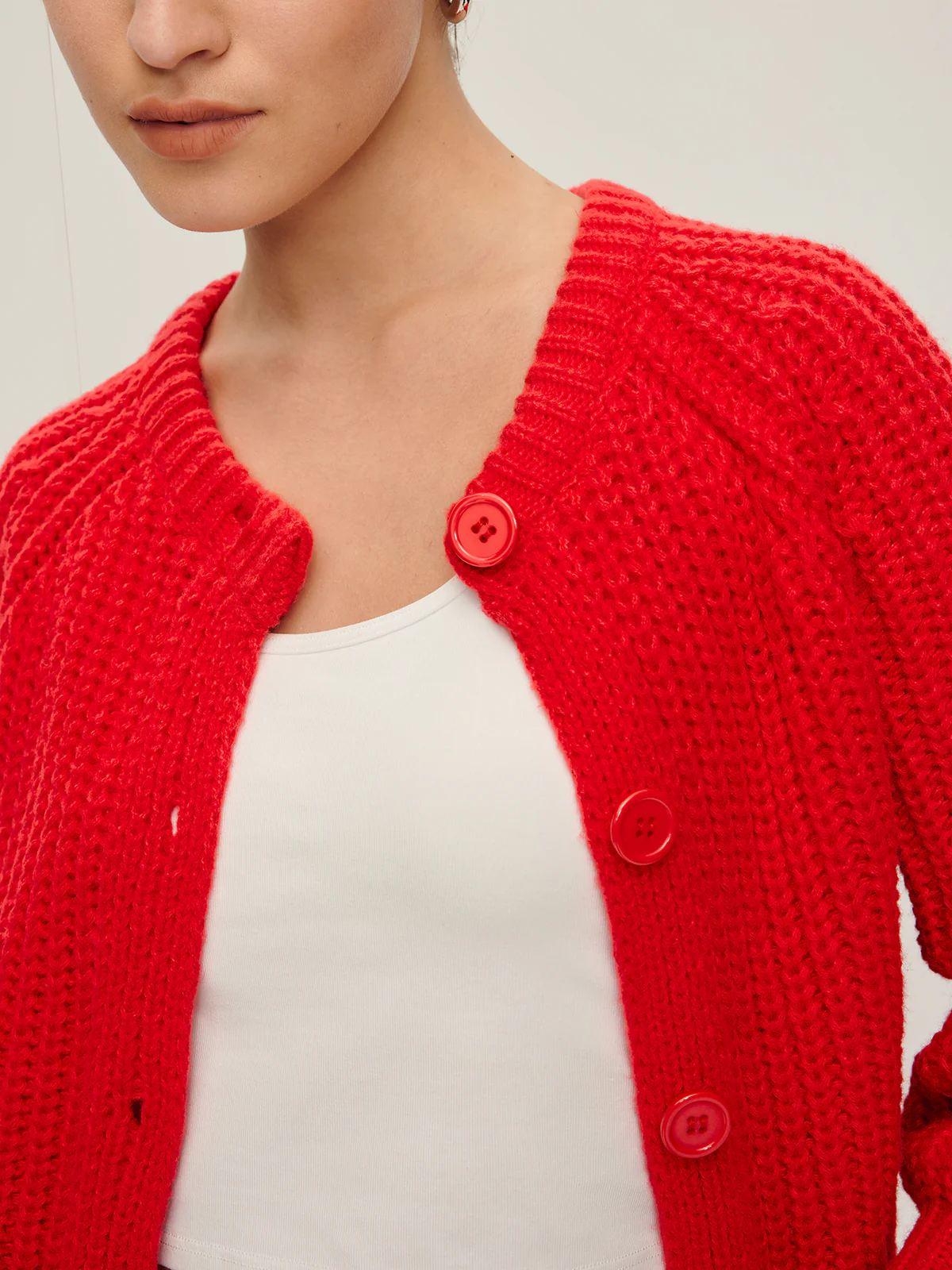 Plain Button Down Cardigan - Takermore