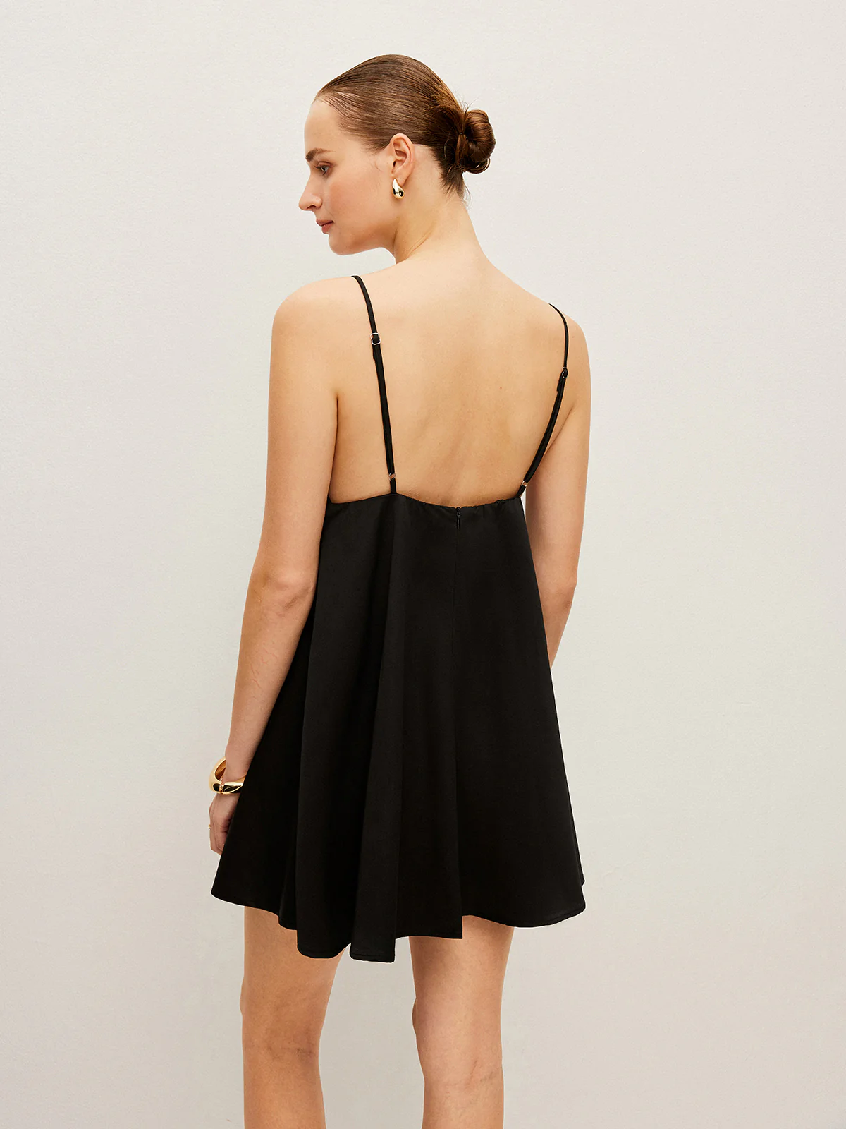 V-Neck Flared Cami Dress - Takermore