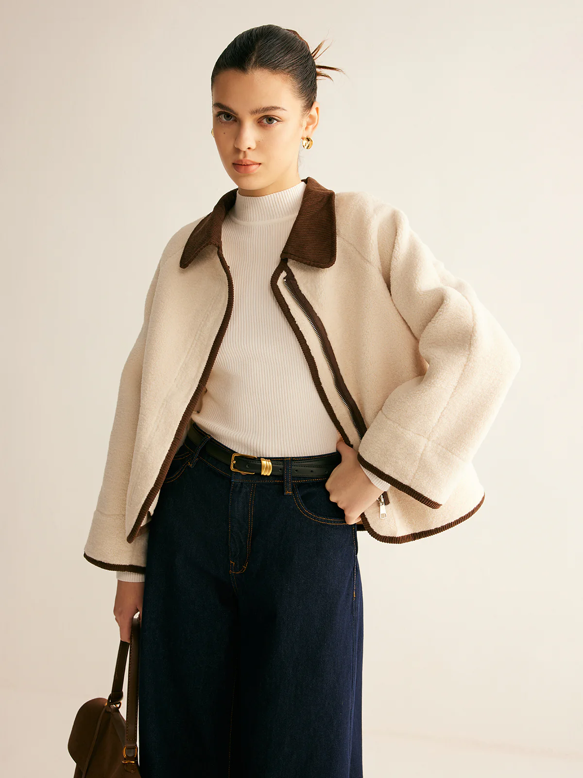Contrast Binding Minky Jacket - Takermore