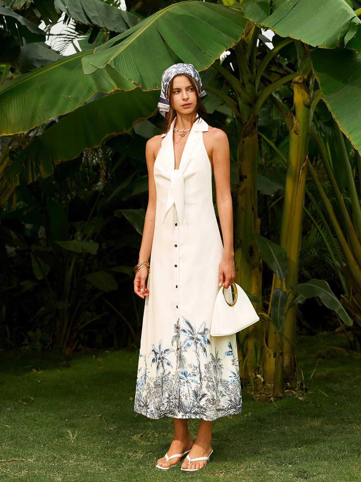 Boho Tie-Front Backless Dress - Takermore