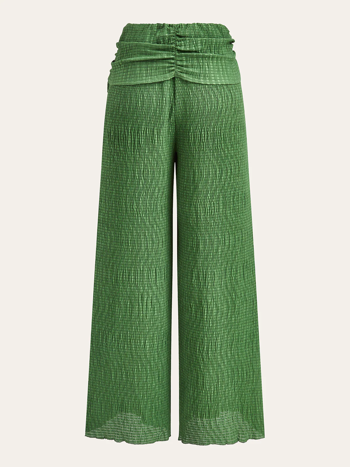 Wide-Leg Pants with Textured Pattern - Takermore