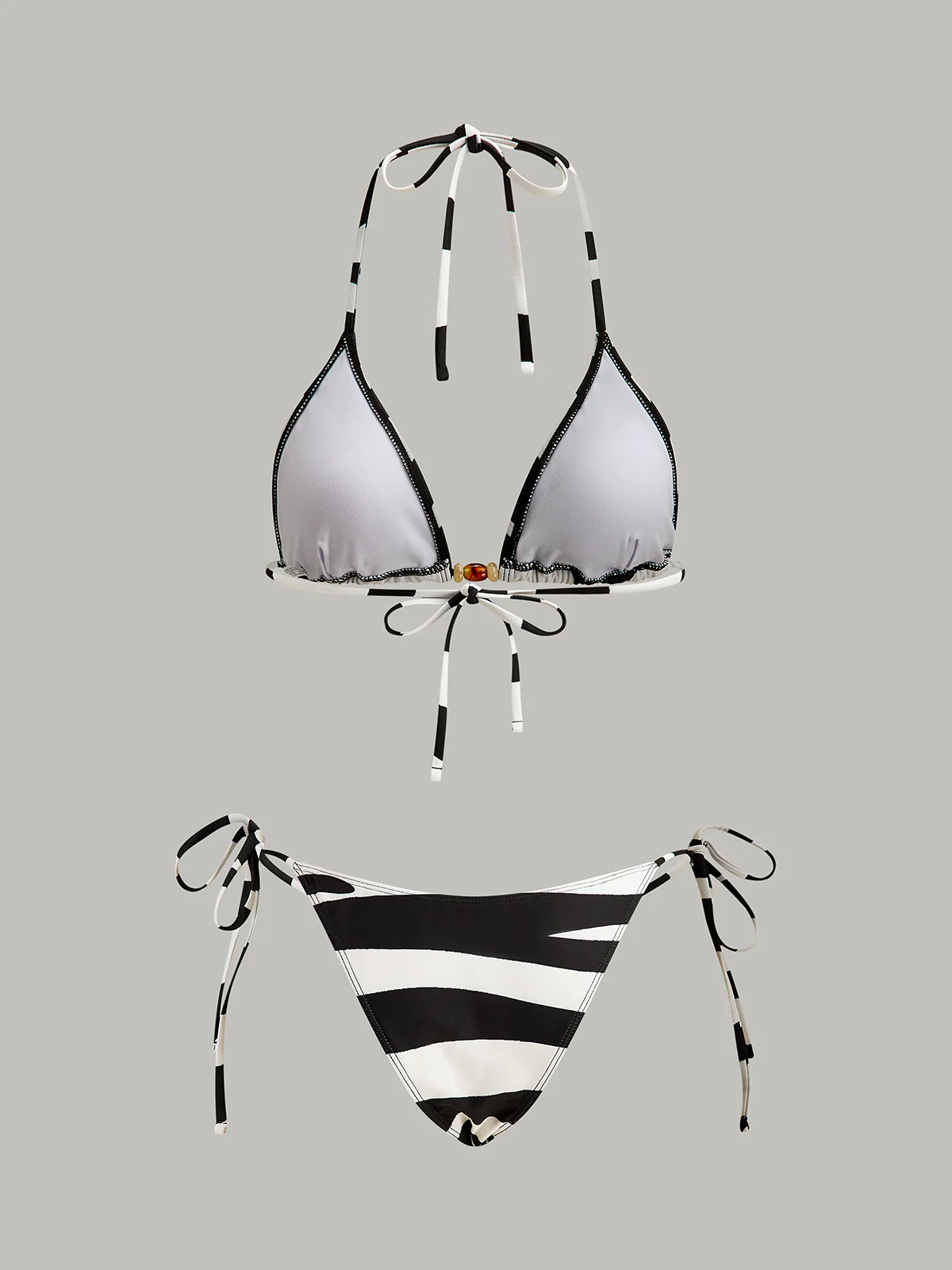 Striped Triangle Bikini Set - Takermore
