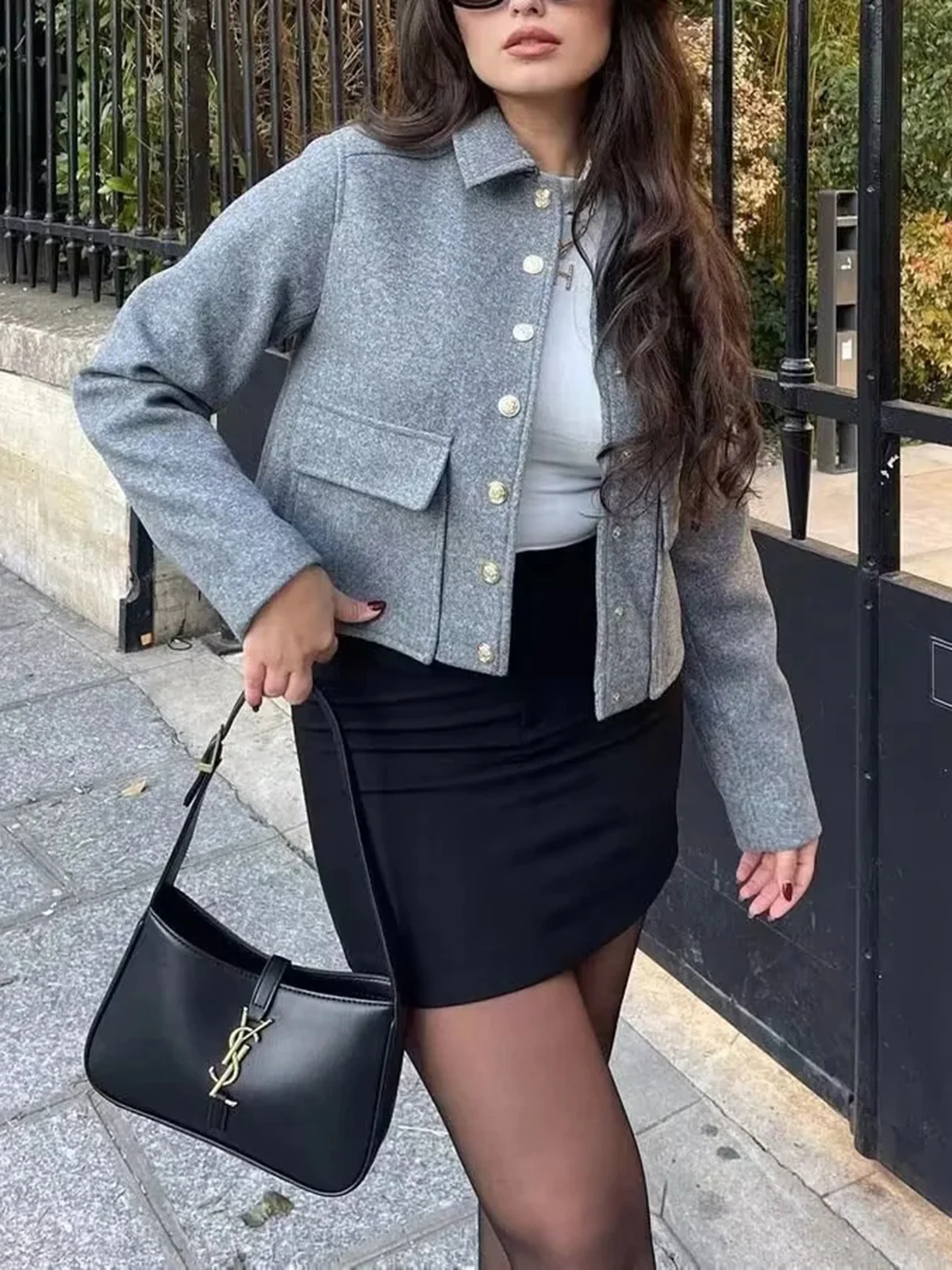 Suede Button Short Polo Jacket - Takermore